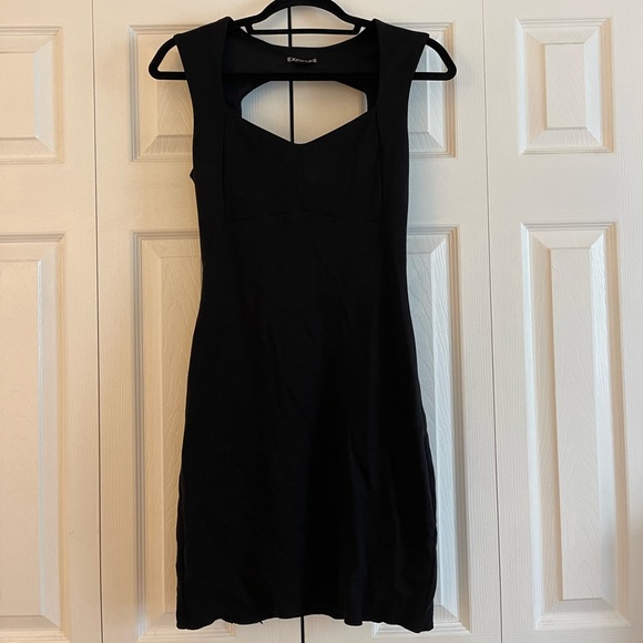 Black Bodycon Backless Date Night Dress - Picture 2 of 3